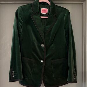 Kate Spade Emerald Velvet Blazer